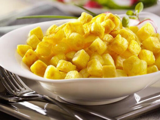 Verwarring pommes carré en pommes rissolées