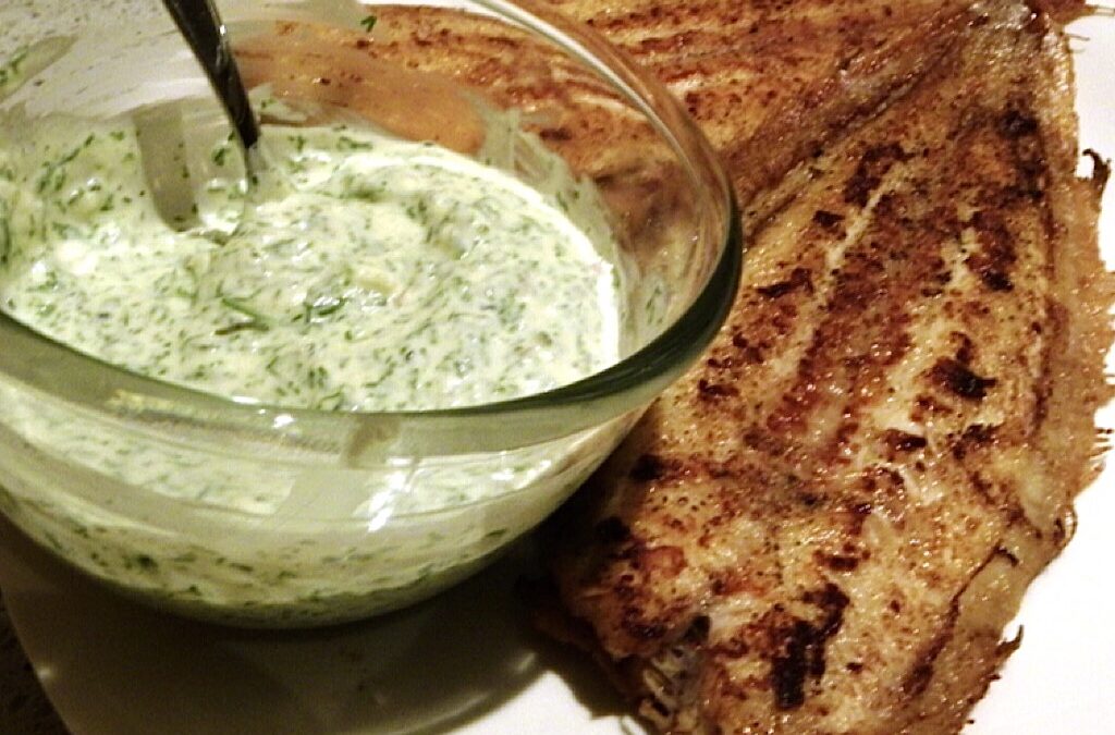 Sliptong met remoulade-achtige saus