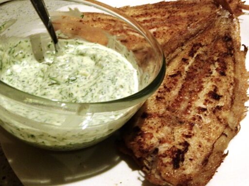 Sliptong met remoulade-achtige saus