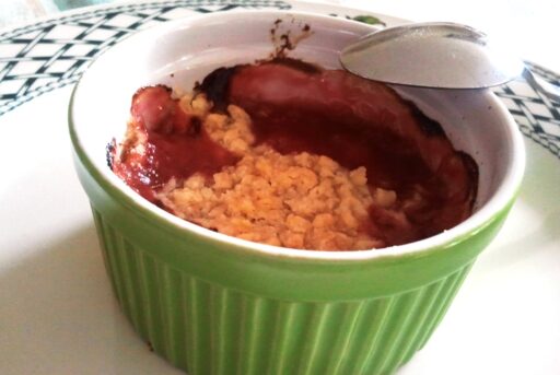 Crumble crumble van rabarber