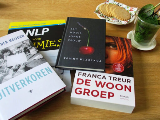 Boekenbal naast de open haard