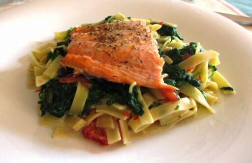 Romige spinazie met mascarpone en tagliatelle