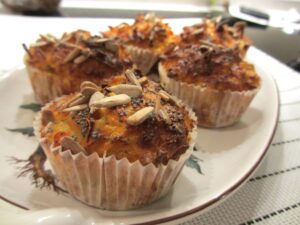 Muffins van zoete aardappel