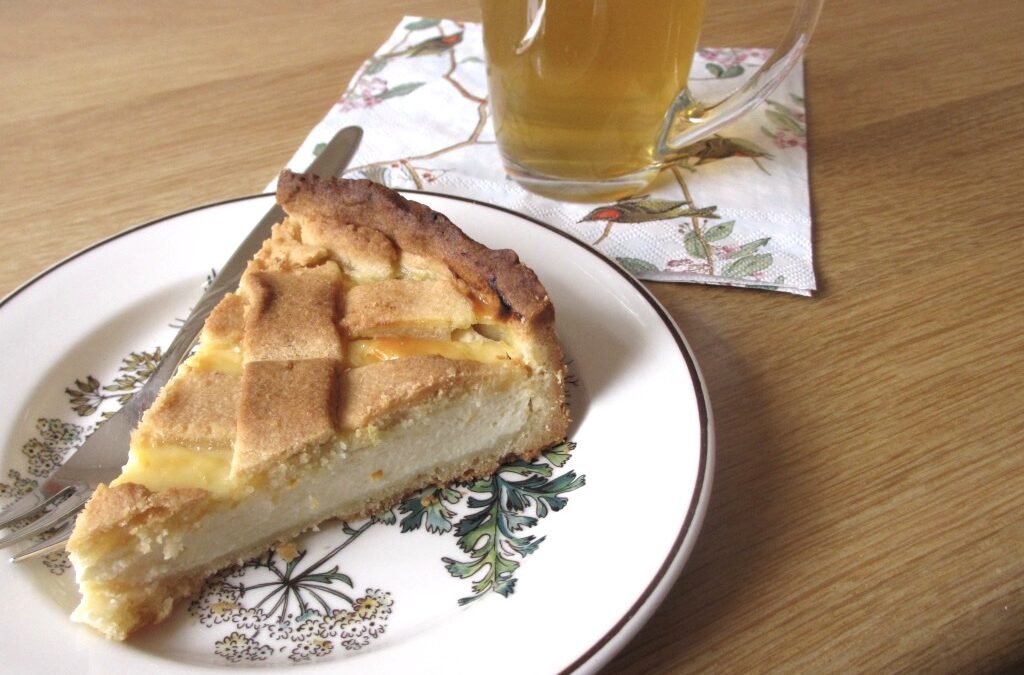 Italiaanse crostata van ricotta en marsala