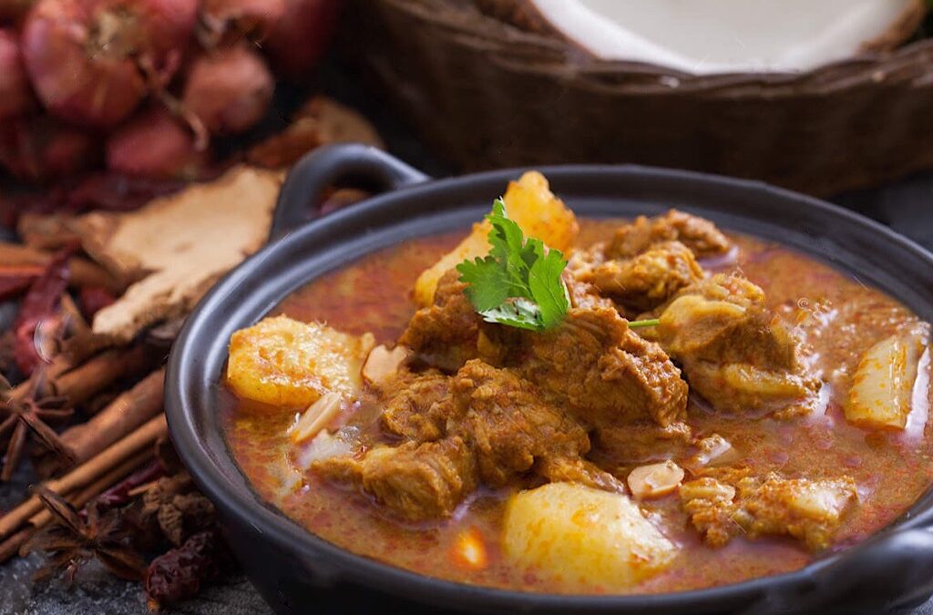 Massamancurry met biefstukreepjes