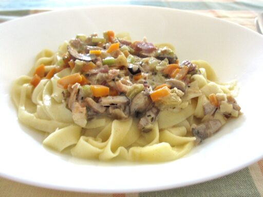 Pasta met ragu bianco