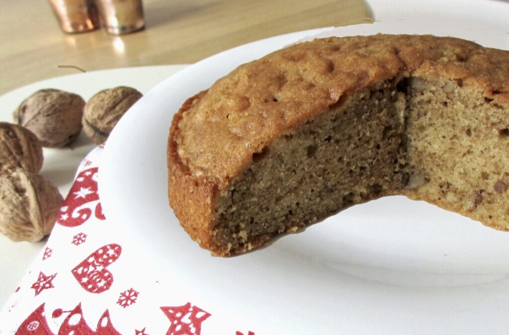 Koffiecake met walnoten uit Brits Bakboek